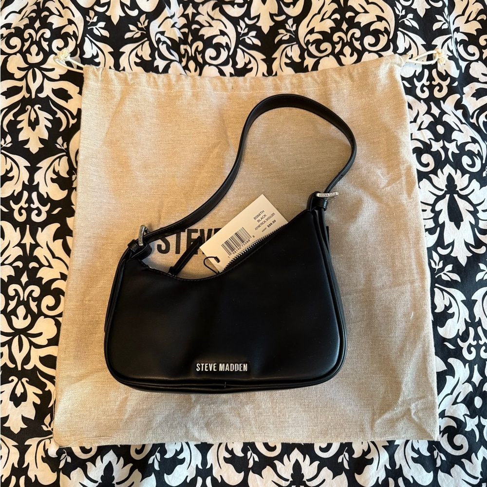 SMITH Black Asymmetrical Shoulder Bag